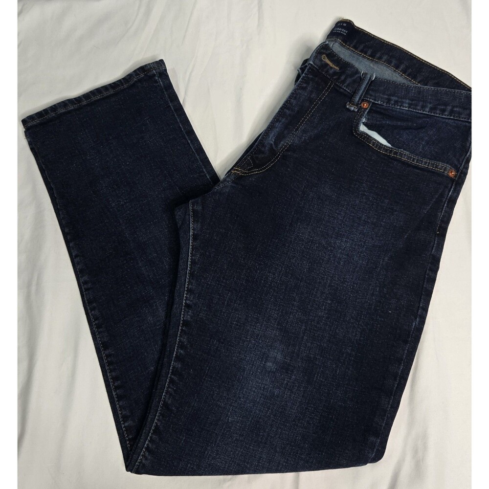 Gap Jeans Mens 33 X 30 Dark Blue Straight Heavy Denim Cotton